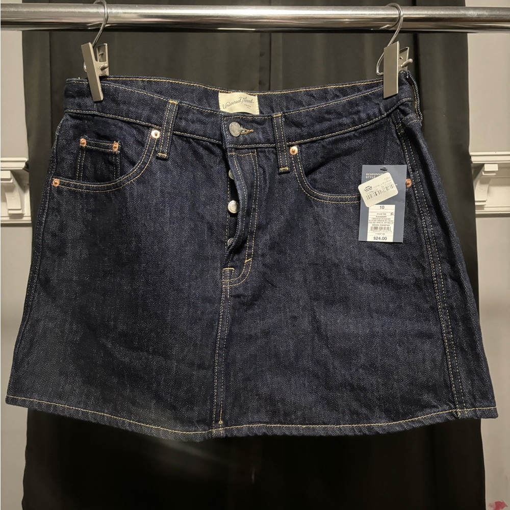 Universal Thread Dark Blue Denim Skirt